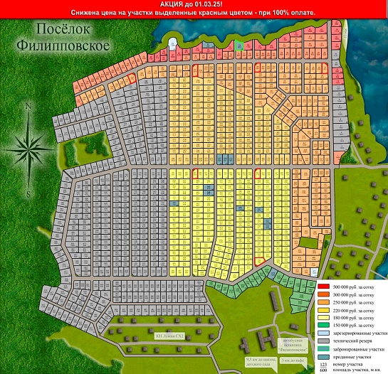 План и цены КП Филипповское